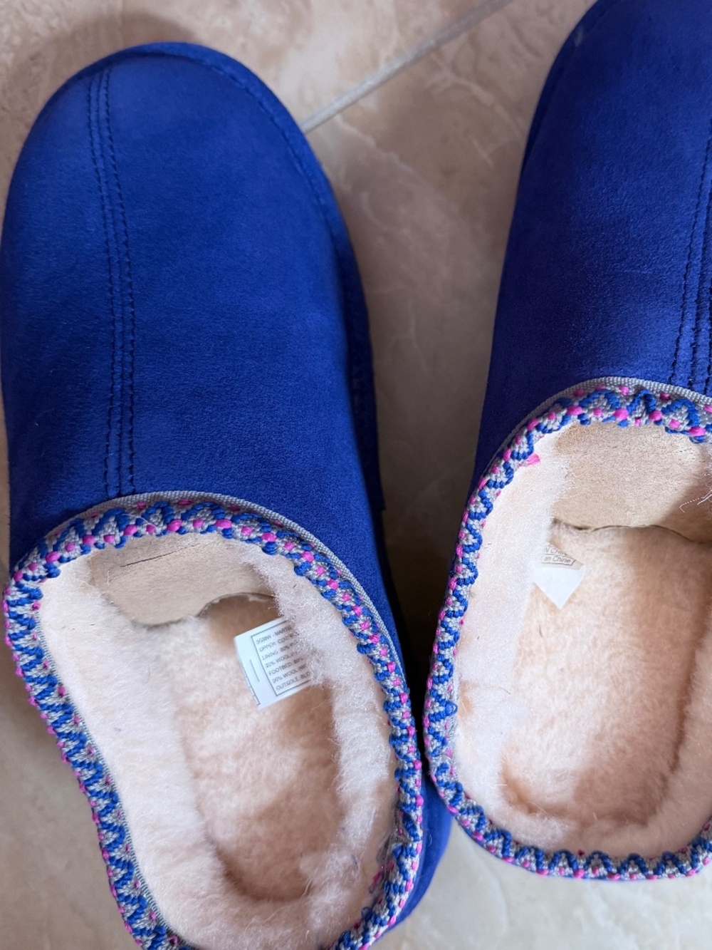 BEARPAW Martis style 3038W Ultramarine Suede Slippers Women’s 11 M New in Box